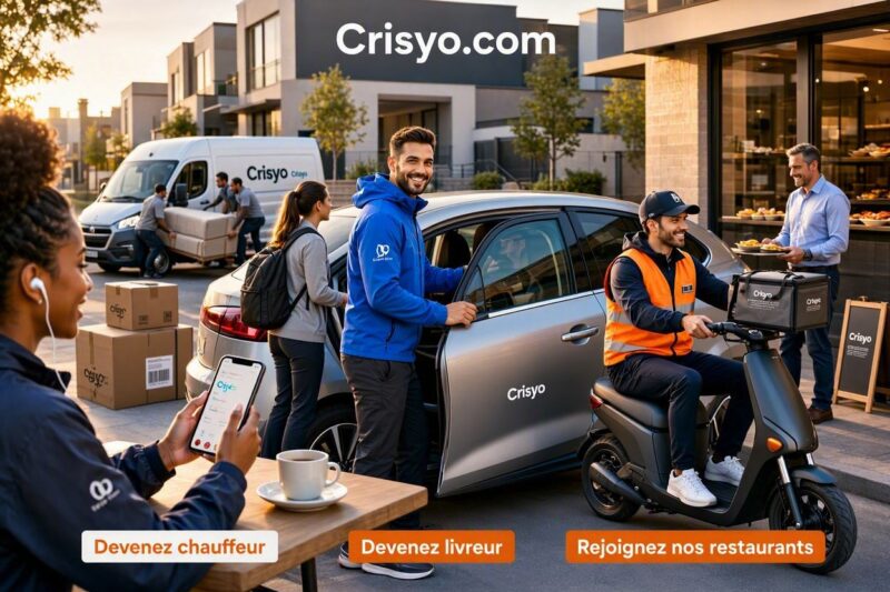 🚗 Devenez chauffeur Crisyo dès maintenant.